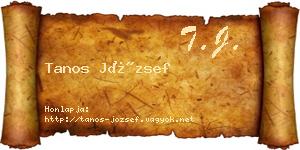 Tanos József névjegykártya
